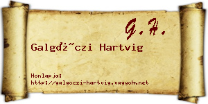 Galgóczi Hartvig névjegykártya